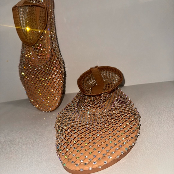 Nude Crystal Flat Slippers – Size 9, Brand New - Picture 4 of 5